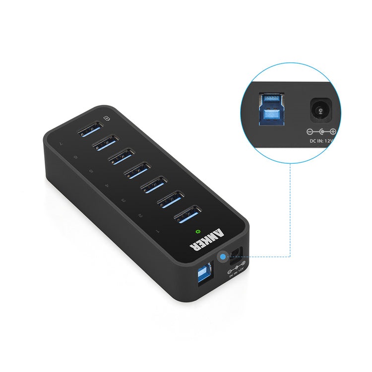 Anker 7-Port USB 3.0 Hub Hubs and Docks Sort | HC747554H7